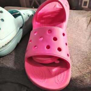 ICONIC London Pink Slide Sandals